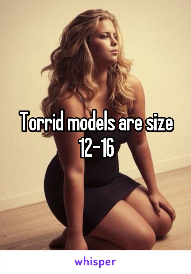 Torrid models are size 12-16