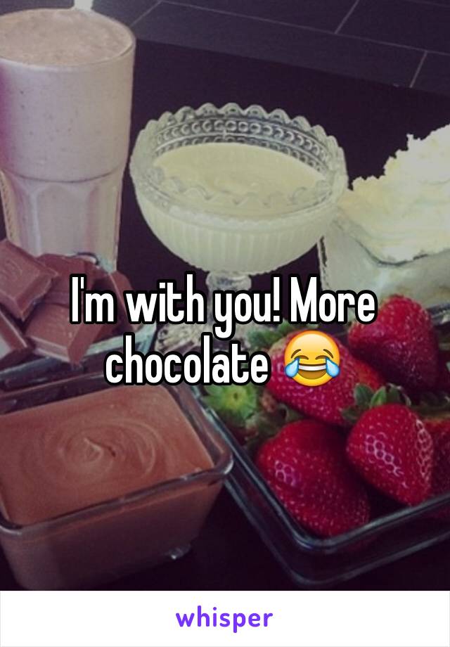 I'm with you! More chocolate 😂