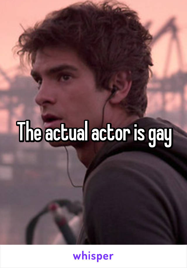 The actual actor is gay