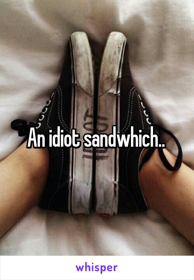 An idiot sandwhich.. 