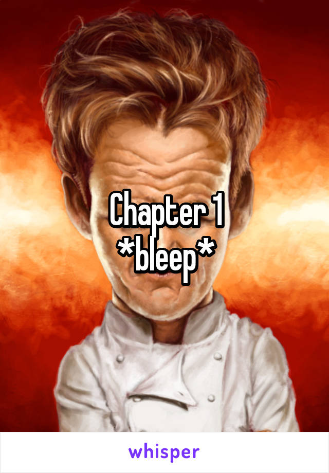 Chapter 1
*bleep*