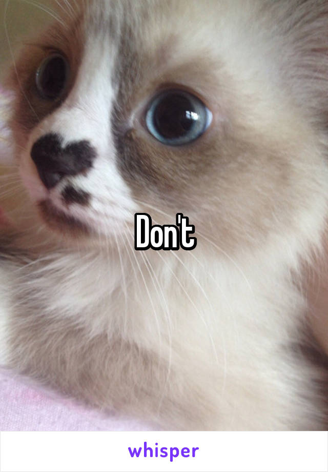 Don't