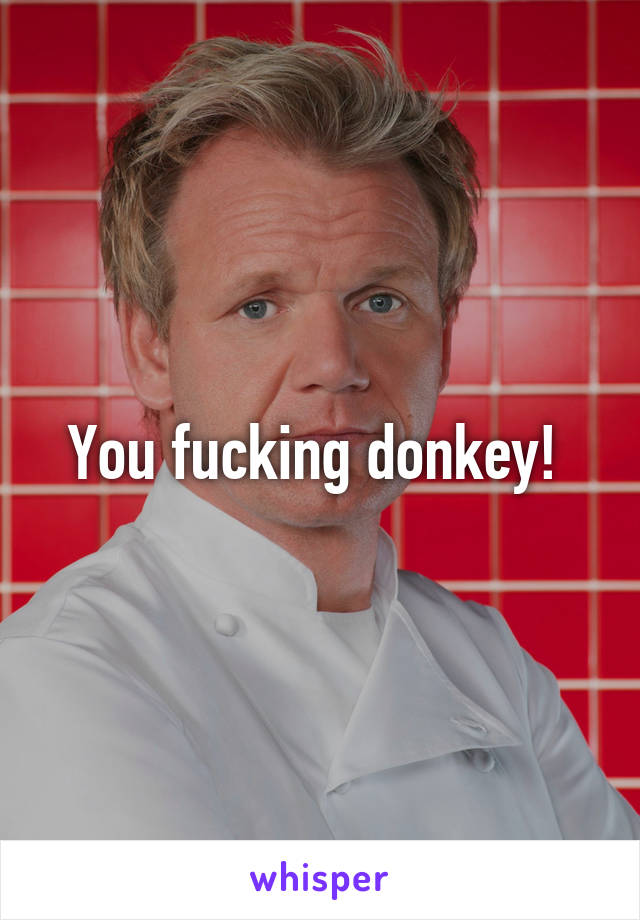 You fucking donkey! 