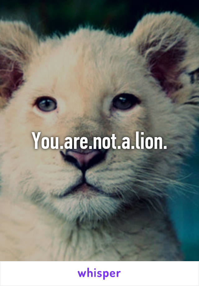 You.are.not.a.lion.