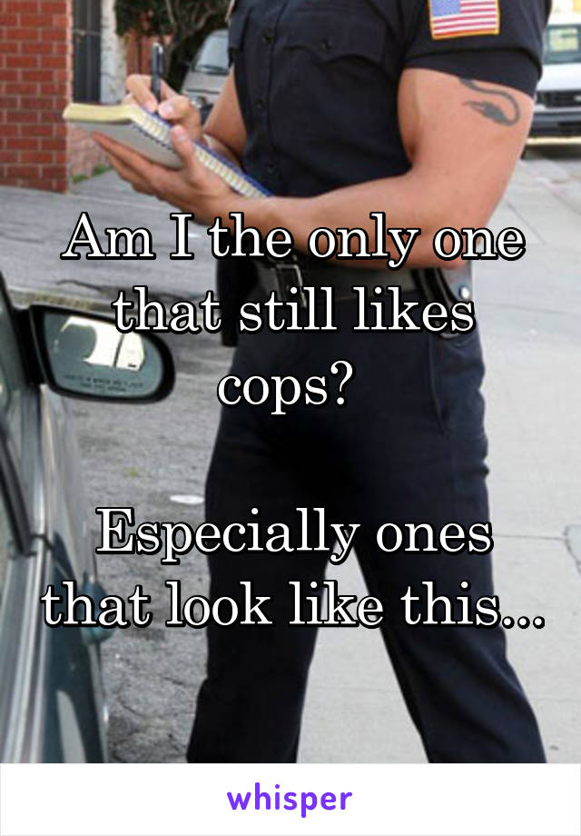 Am I the only one that still likes cops? 

Especially ones that look like this...