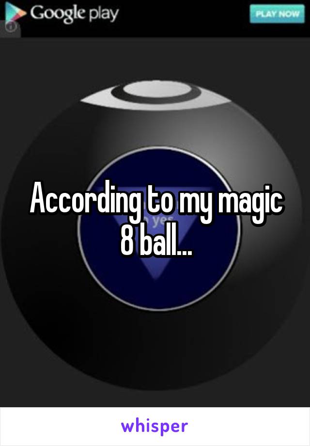 According to my magic 8 ball...