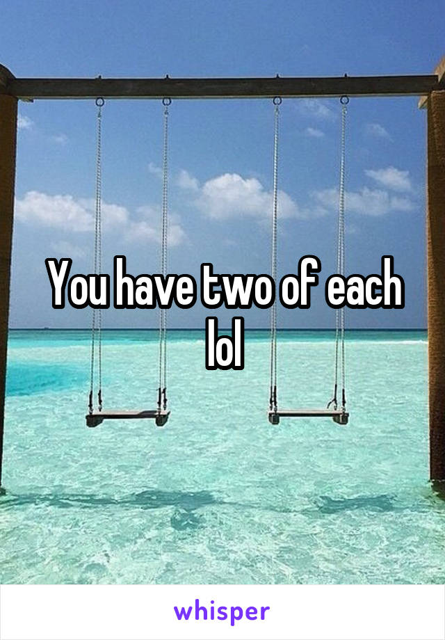 You have two of each lol