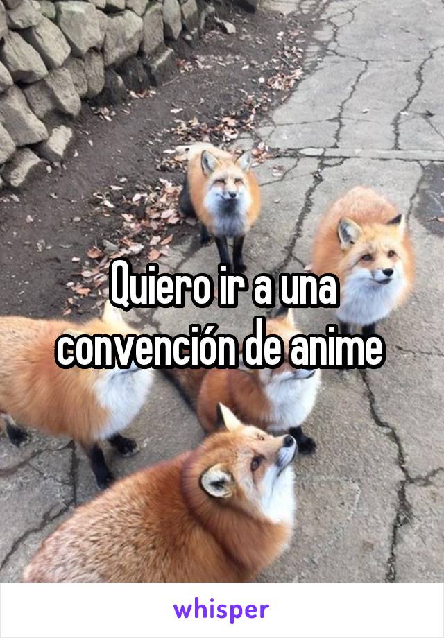 Quiero ir a una convención de anime 