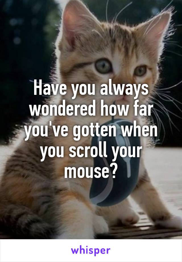 Have you always wondered how far you've gotten when you scroll your mouse?