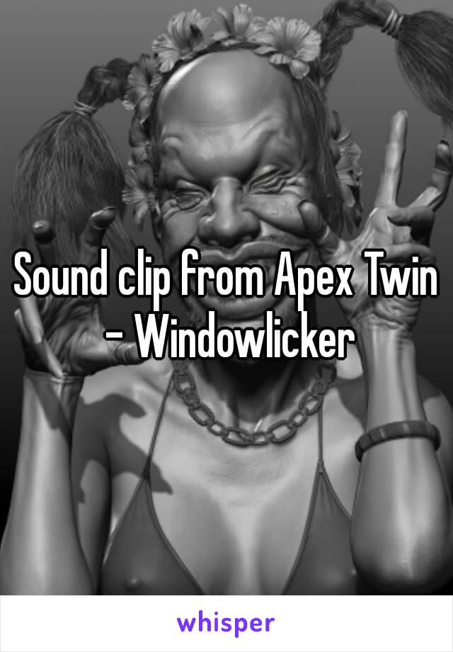 Sound clip from Apex Twin - Windowlicker