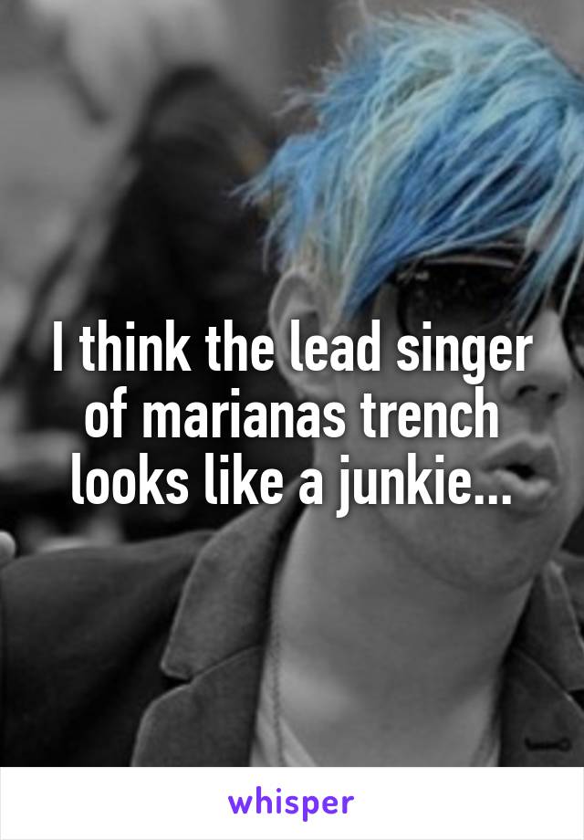 I think the lead singer of marianas trench looks like a junkie...