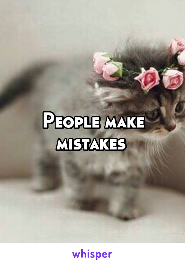 People make mistakes 