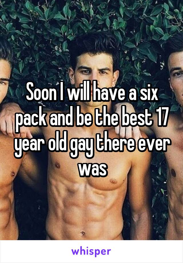 Soon I will have a six pack and be the best 17 year old gay there ever was