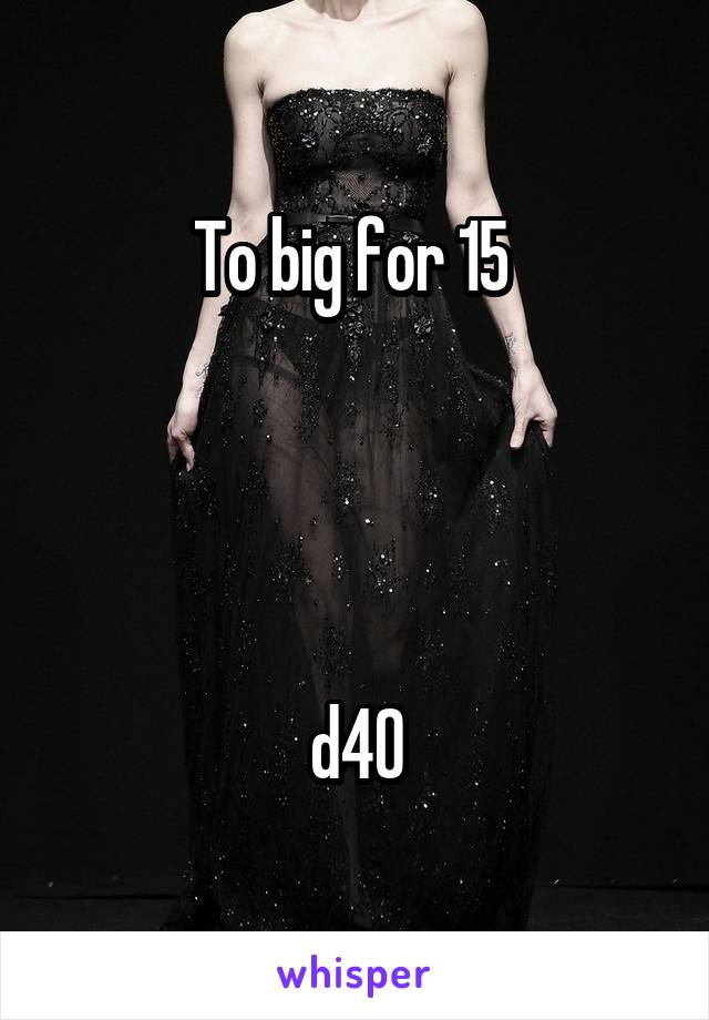 To big for 15 




d40