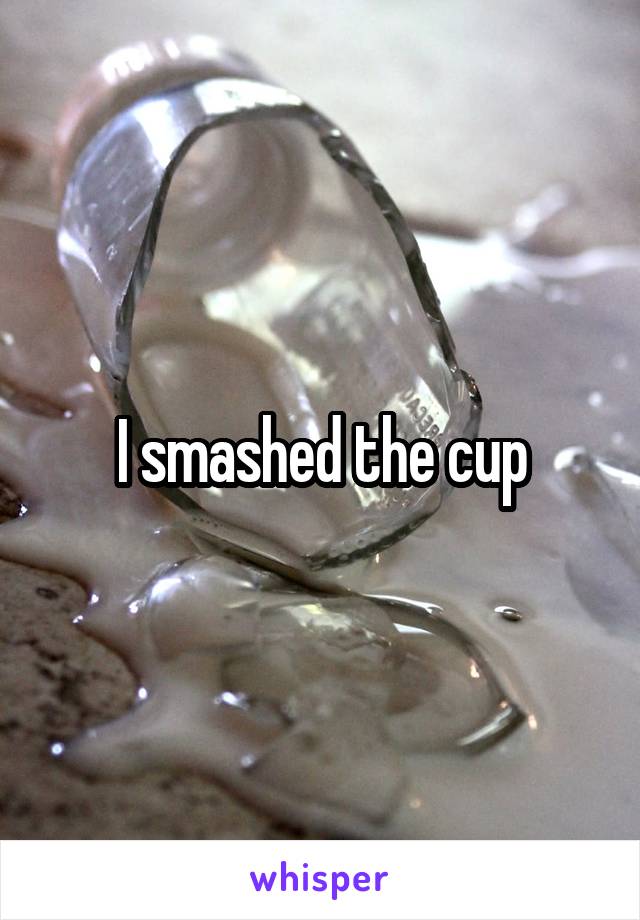 I smashed the cup