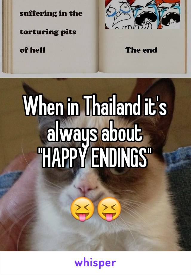 When in Thailand it's always about
"HAPPY ENDINGS"

😝😝