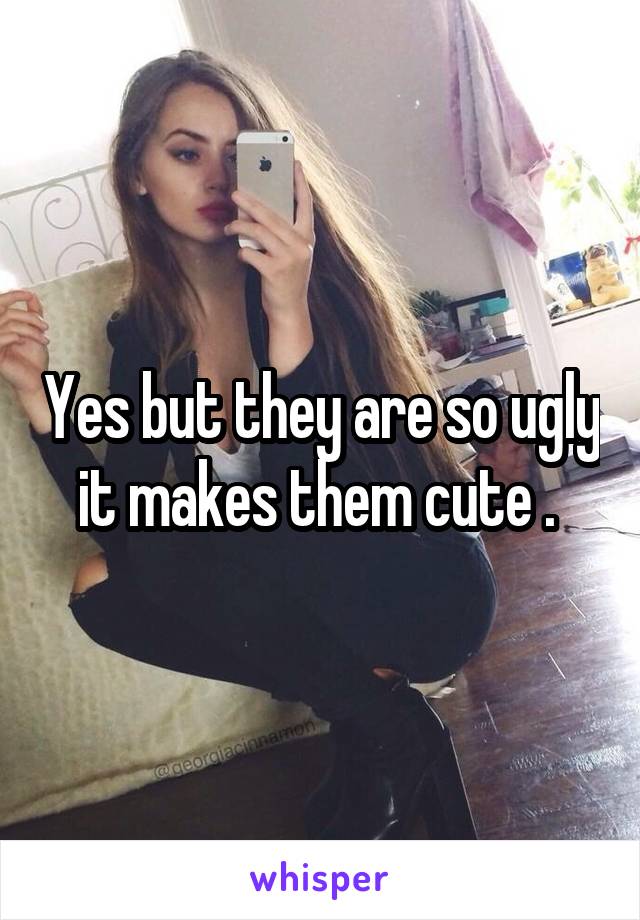 Yes but they are so ugly it makes them cute . 