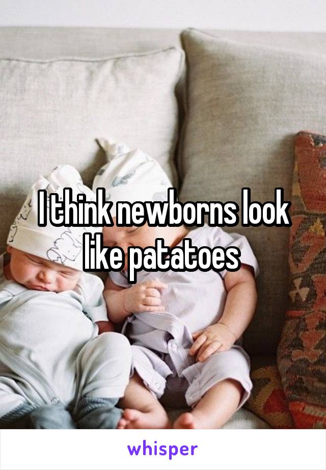 I think newborns look like patatoes 