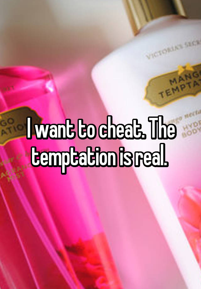 I Want To Cheat The Temptation Is Real