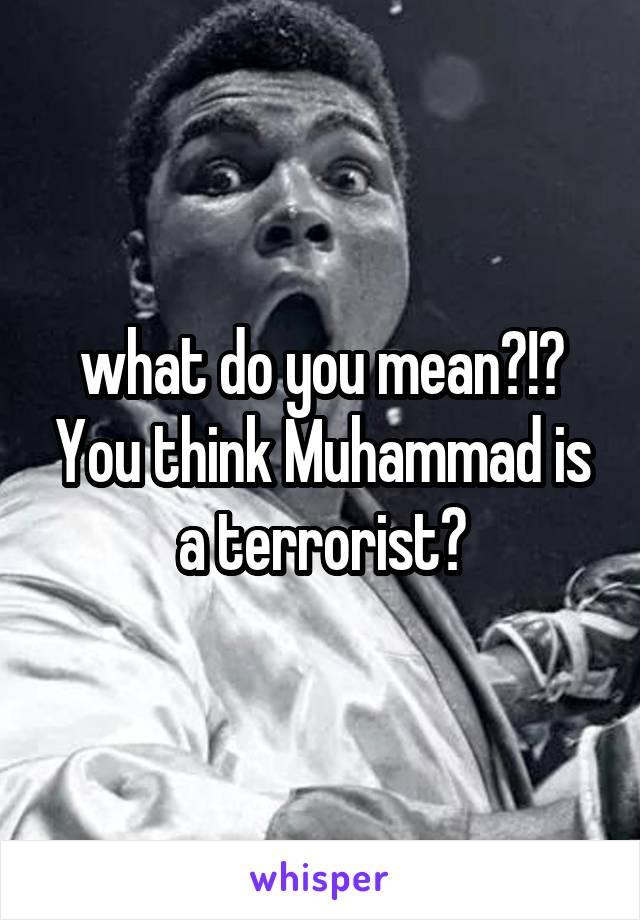 what do you mean?!? You think Muhammad is a terrorist?