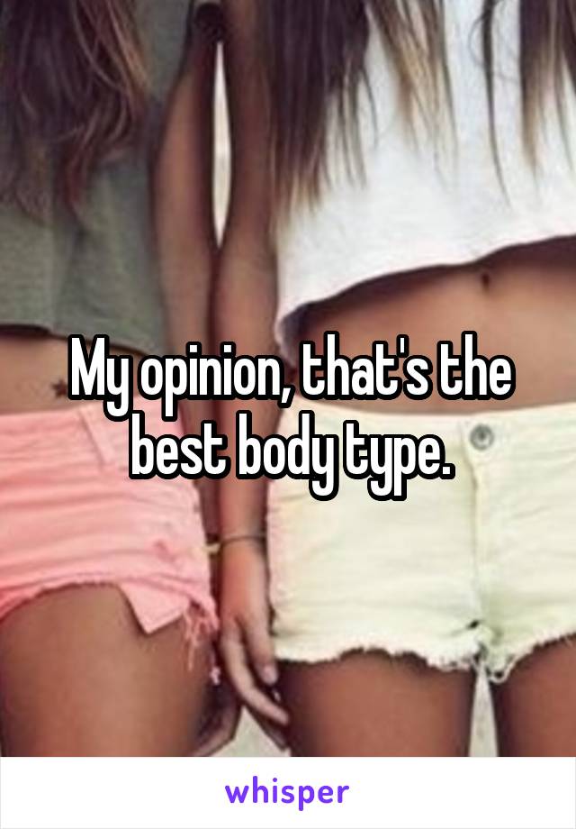 My opinion, that's the best body type.