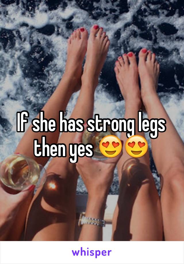 If she has strong legs then yes 😍😍