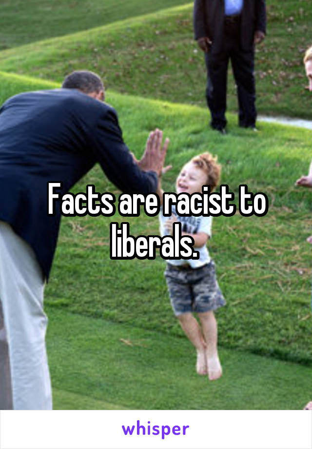 Facts are racist to liberals. 