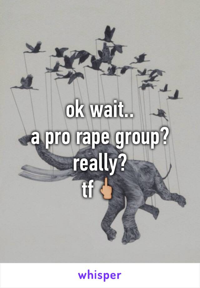 ok wait..
a pro rape group?
really?
tf🖕🏼