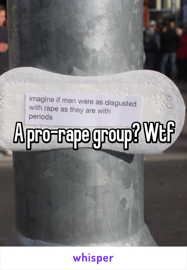 A pro-rape group? Wtf