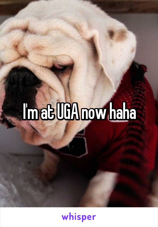 I'm at UGA now haha