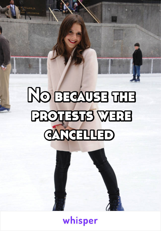 No because the protests were cancelled 