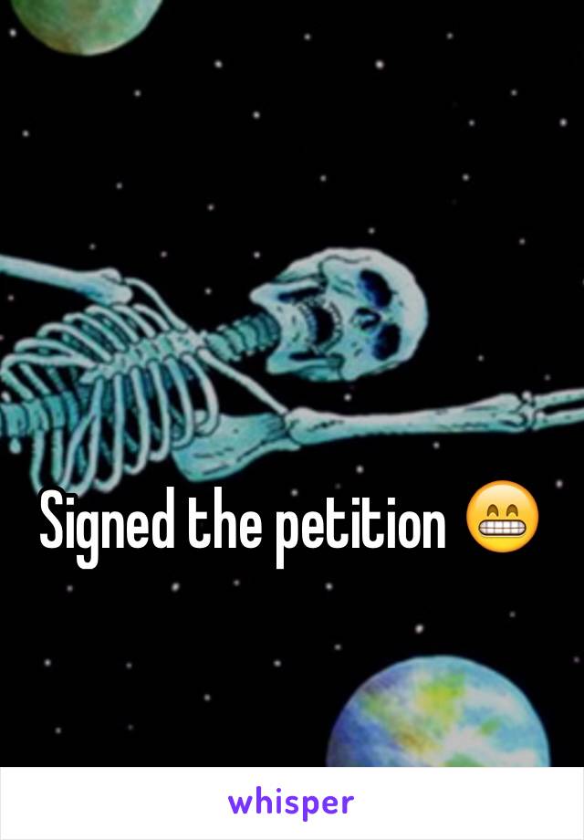 Signed the petition 😁