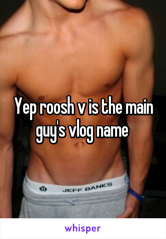 Yep roosh v is the main guy's vlog name 