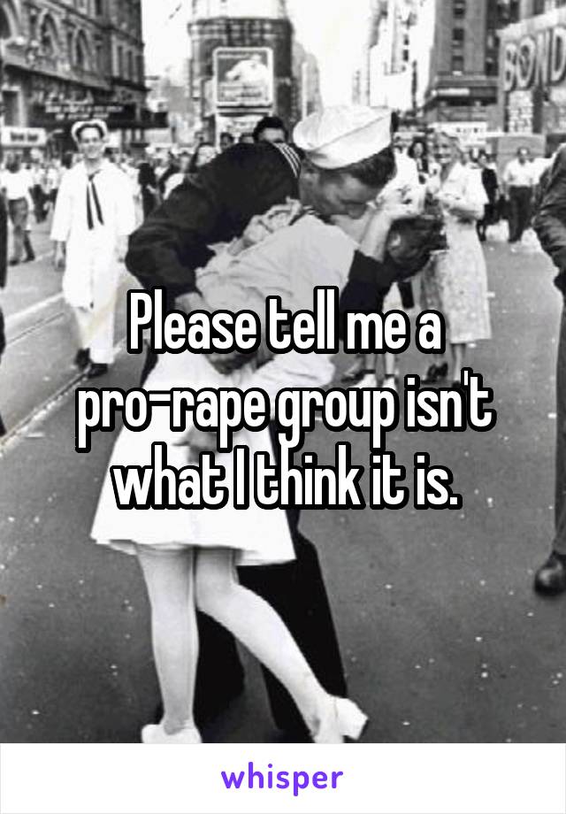 Please tell me a pro-rape group isn't what I think it is.