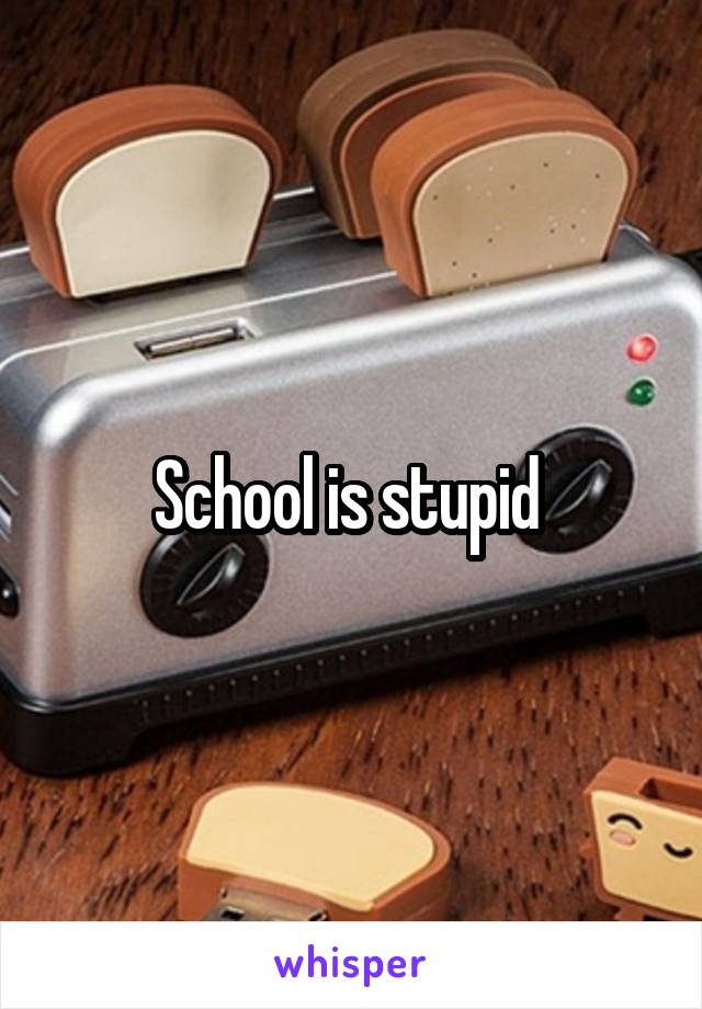 School is stupid 