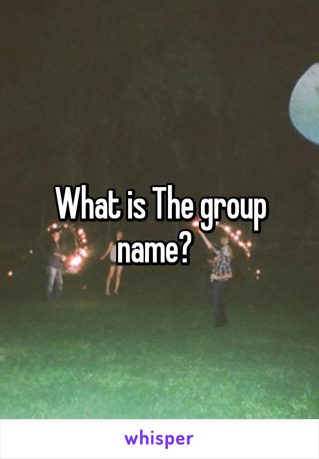 What is The group name?  