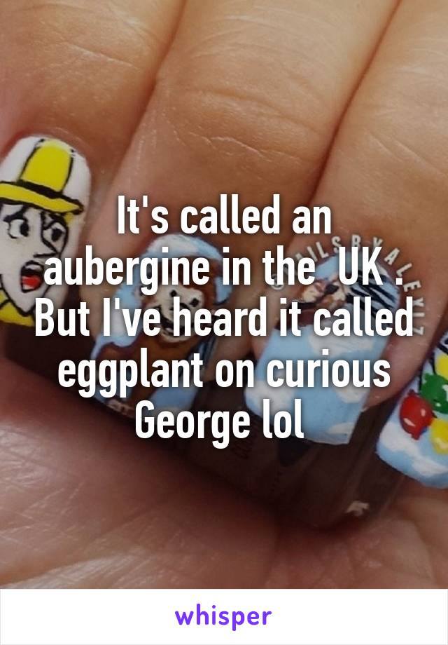 It's called an aubergine in the  UK . But I've heard it called eggplant on curious George lol 