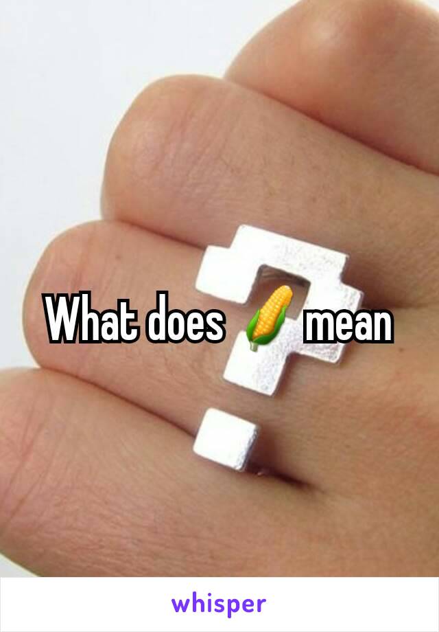 What does 🌽mean