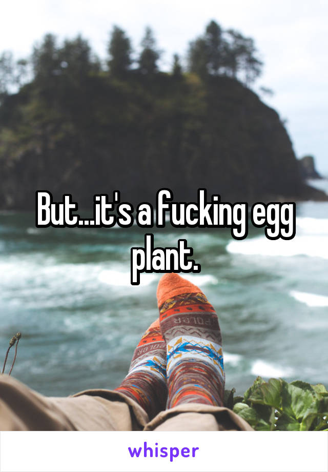 But...it's a fucking egg plant.