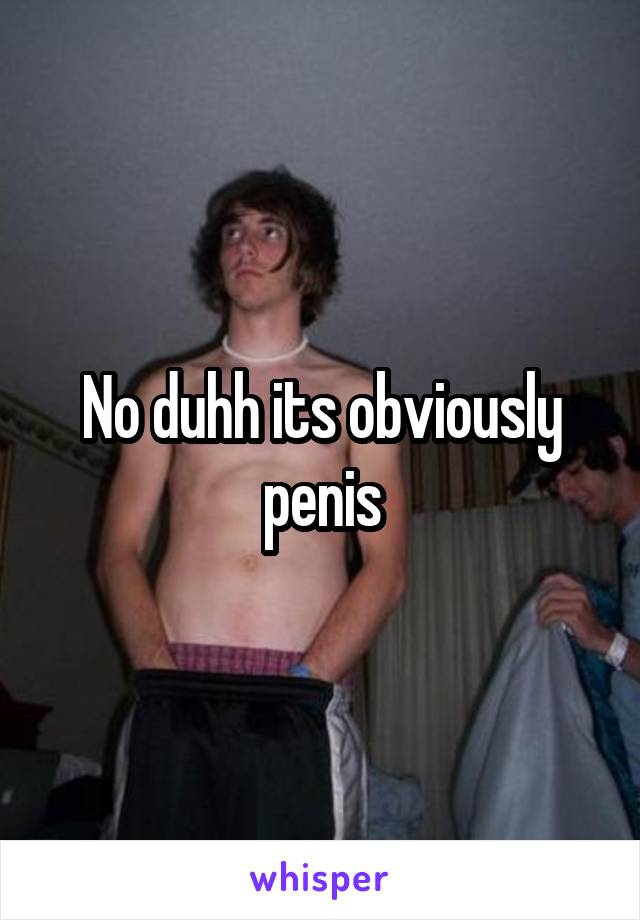 No duhh its obviously penis