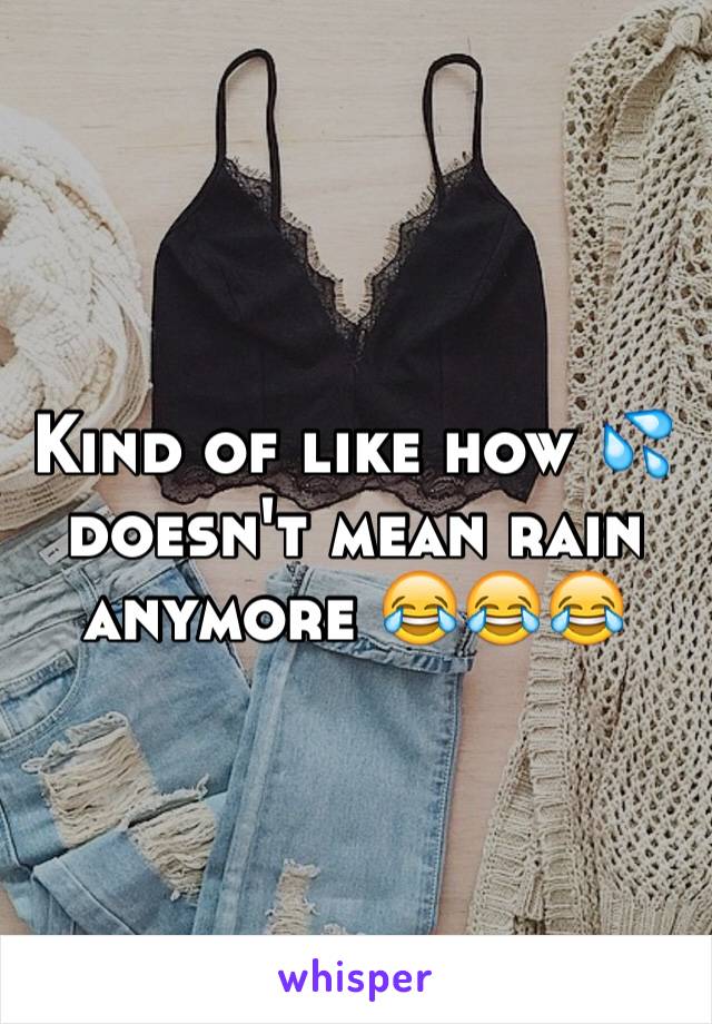 Kind of like how 💦 doesn't mean rain anymore 😂😂😂