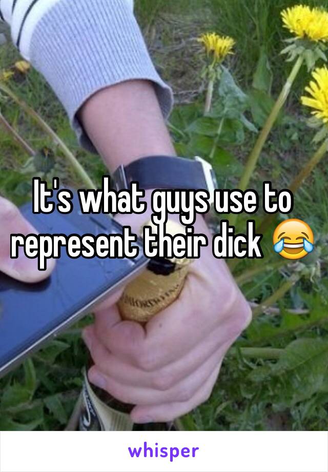 It's what guys use to represent their dick 😂 