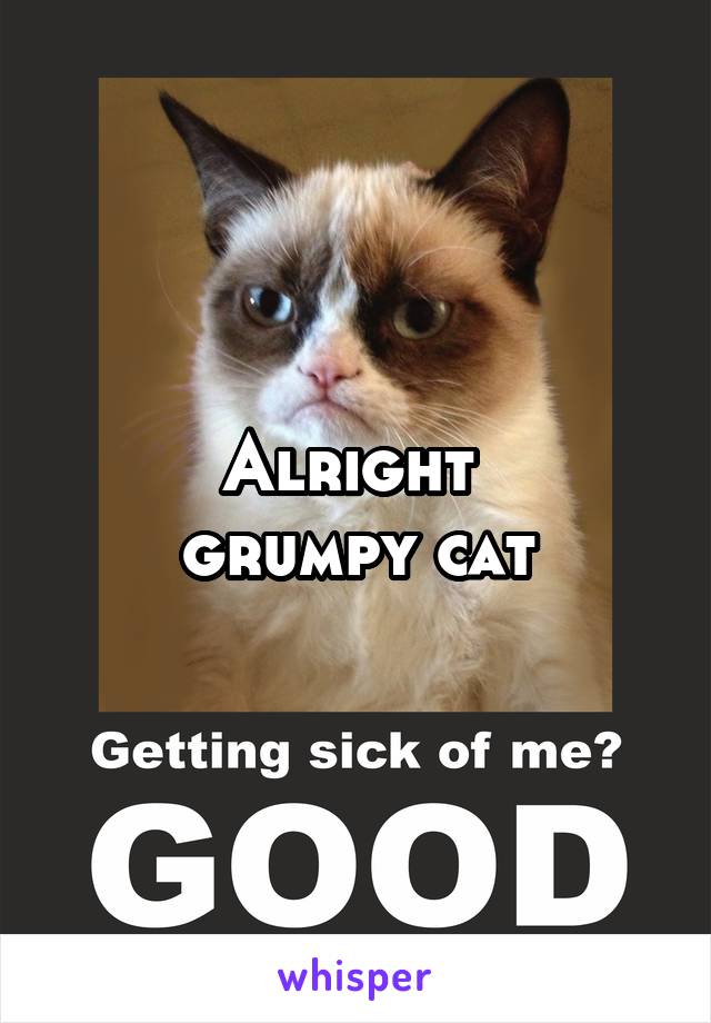 Alright 
grumpy cat