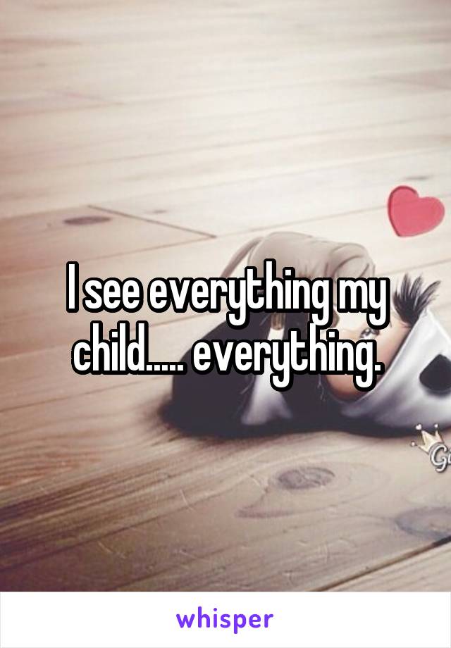 I see everything my child..... everything.