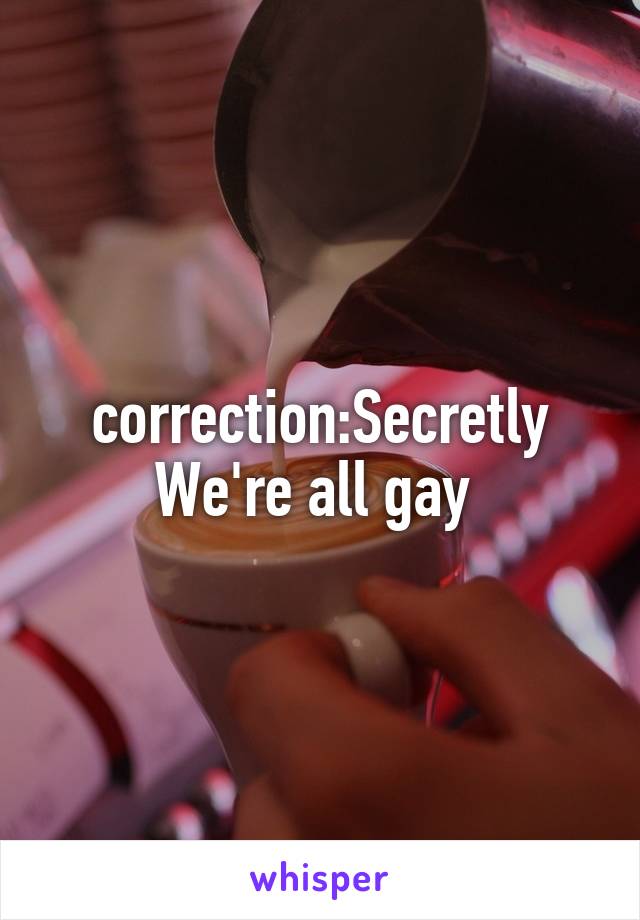 correction:Secretly We're all gay 