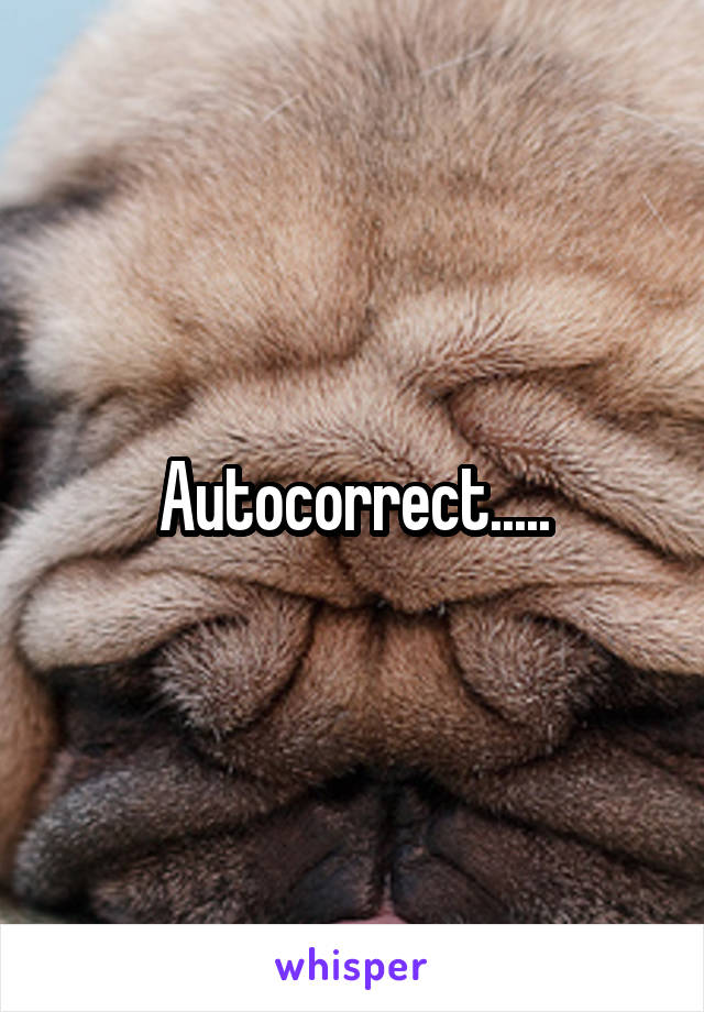 Autocorrect.....