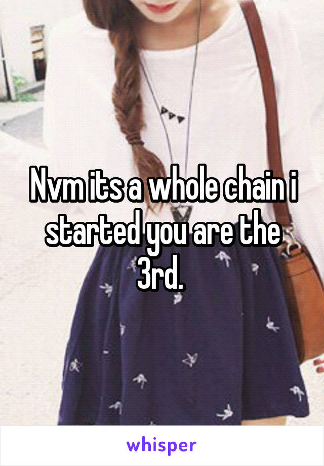 Nvm its a whole chain i started you are the 3rd. 