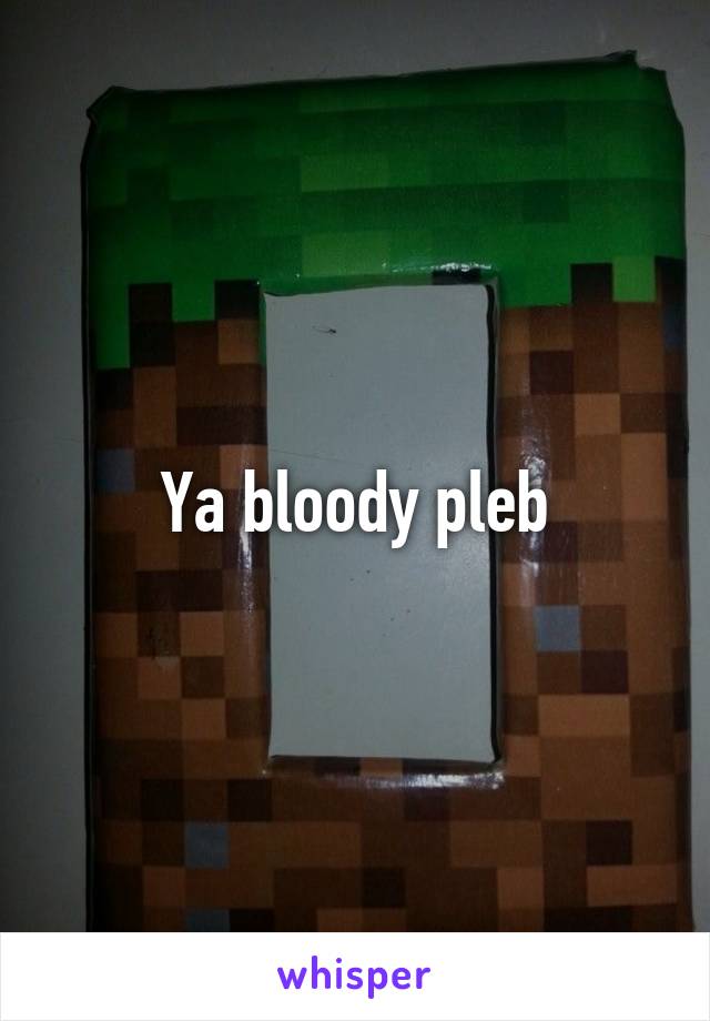 Ya bloody pleb