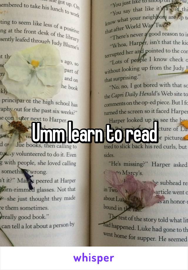 Umm learn to read