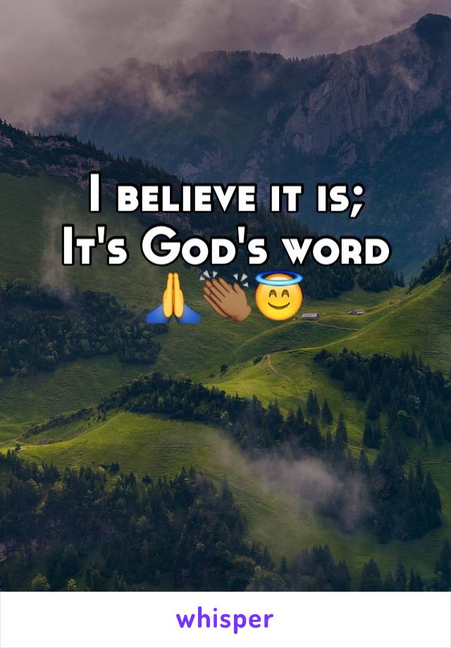 I believe it is; 
It's God's word
🙏👏🏾😇